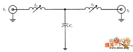 T-type low-pass filter with three component circuit