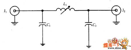 Ⅱtype low-pass filter with three component circuit