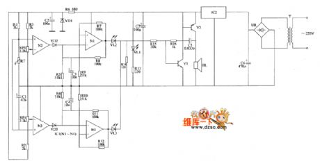 the circuit of the double hresholds temperature alertor(2)