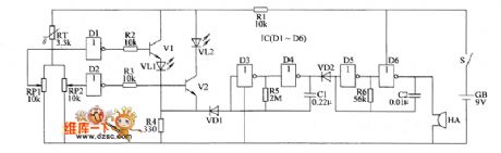 the circuit of the double hresholds temperature alertor(1)