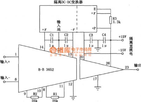 Burr-Brown 3652 Isolation Amplifier Circuit