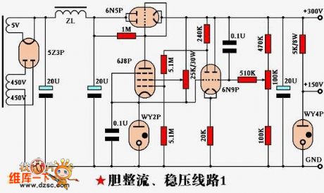 The full-bile rectifier regulated circuit