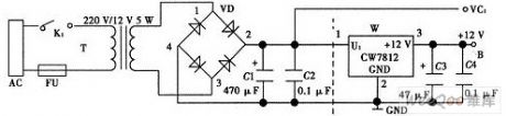 Transformer rectifier circuit and the power supply circuit