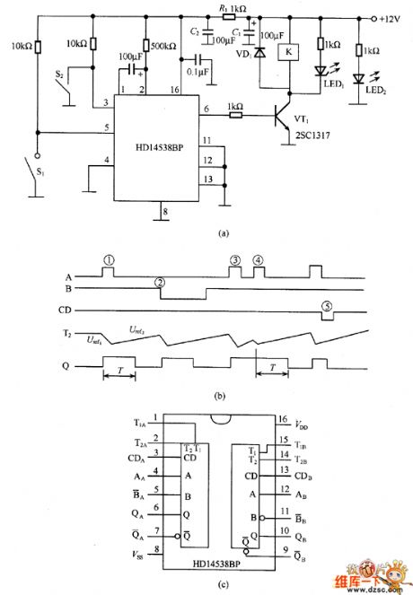 The timing circuit composed of HDl4538