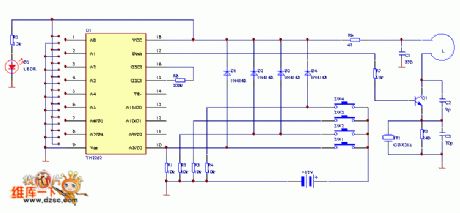 The key ring wireless encoding remote control circuit (1)