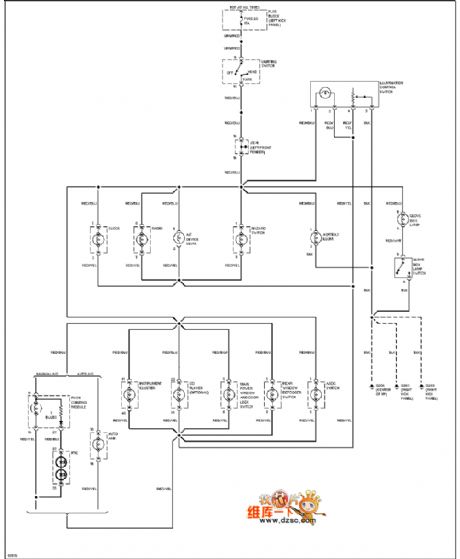 The instrument board lighting circuit