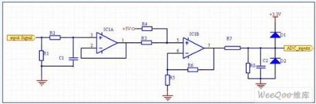 Analog quantity input signal regulating circuit