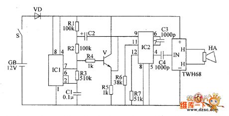 Electronic rodent repeller circuit diagram 3