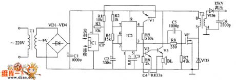 Electronic rodent repeller circuit diagram 1