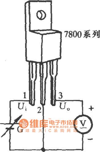 work performance test circuit of three-terminal integrated regulator circuit