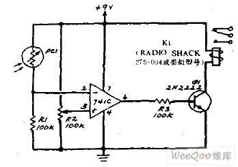 Adjustable light detection switch circuit