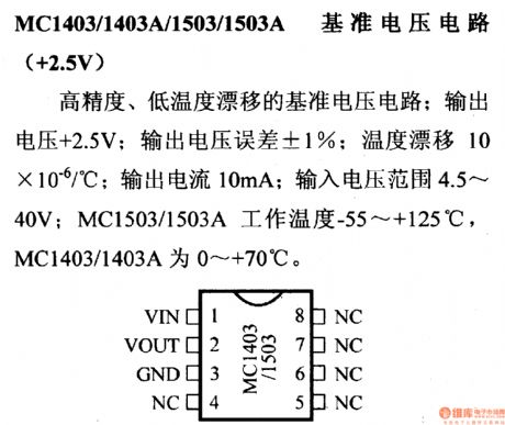 MC1403 voltage circuit, main features and pin of DC-DC circuit and power supply monitor