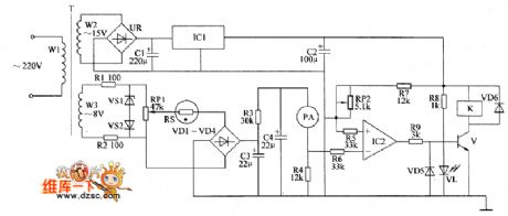 the circuit of the humidity controller(1)
