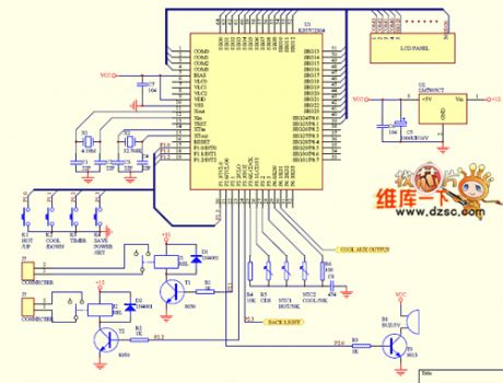 The LCD display circuit of Angel water dispenser and Samsung 57C2304