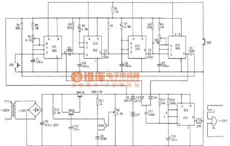 Class Bell Automatic Controller Circuit Composed of 555