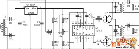 The inverting parallel connection or bridge controllable silicon circuit