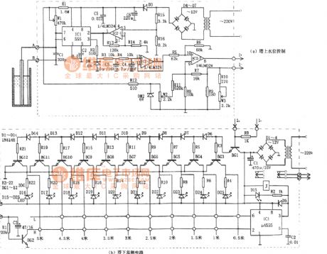 telequipment of water level of cistern wired telemetry circuit