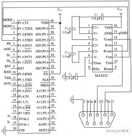 Modem and PC interface circuit
