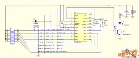 The color TV remote control circuit (15)