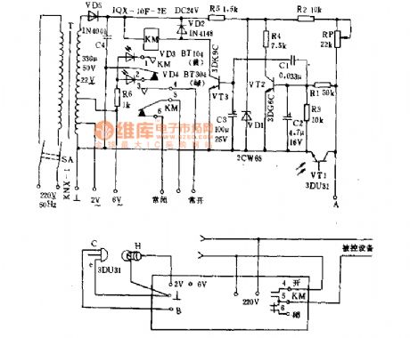 Photoelectric automatic controller circuit diagram