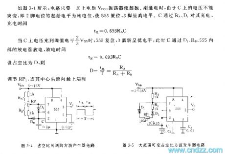 Adjustable Duty cycle 555 Square wave Generator