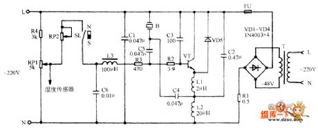 The TD-5 ultra-sonic micro fog humidifier circuit