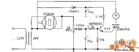 The gas fog alarm circuit