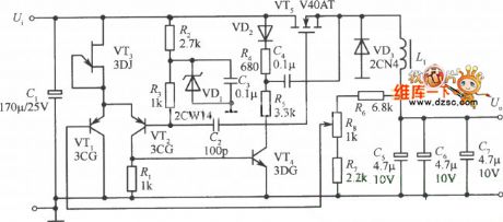 The VMOS pipe switch regulated power supply circuit