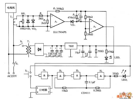 The timer circuit used by TV sets