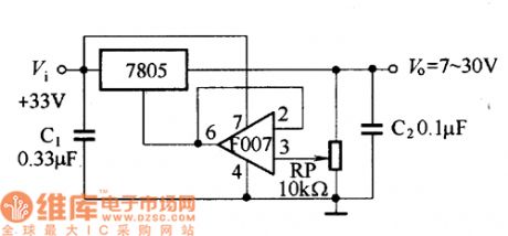Three-port fixed integrated voltage stabilizer circuit