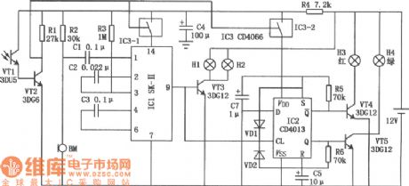 Acousto-optic Controlling Electronic Guidepost Circuit Diagram