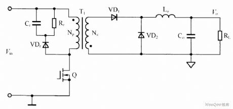 Single-end Flyback DC-DC Converter Circuit