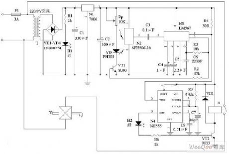 Infrared ray induction switch circuit