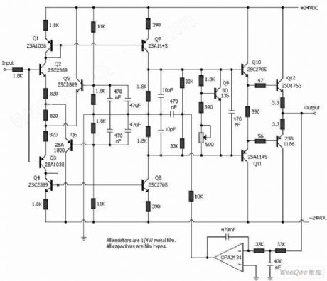 Earphone Amplifying Circuit of OPA2134
