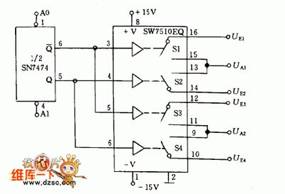 The dual-way converting switch typical circuit with lock