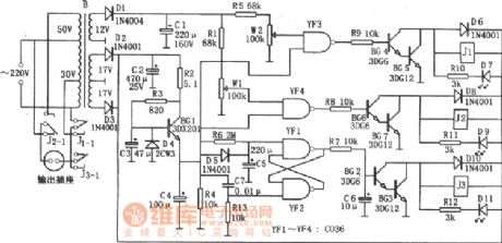 Multi-purpose household protection circuit composed of the C036