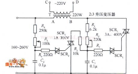 The AC regulator circuit of the dual-way controllable silicon