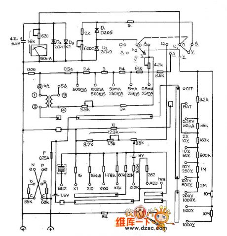 MF79 multimeter circuit diagram