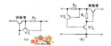 The protection circuit diagram adopted transistor triode