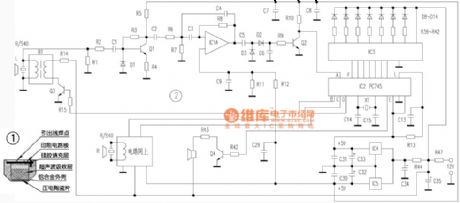 The auto reverse anti-collision ultrasonic radar circuit diagram