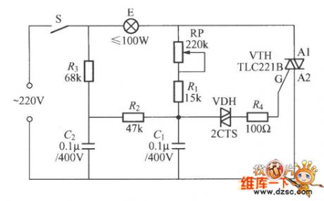 The dual-way thyristor dimmer circuit