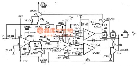 Voltage Control Function Generator Circuit of μA709