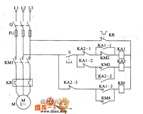the control circuit of the common electric motor(2)