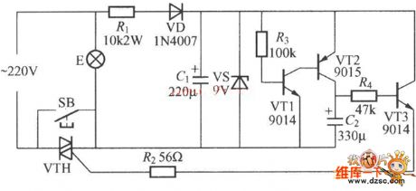 The time delay circuit of dual-way transistors