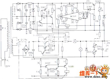 The 0~35V regulated power supply circuit