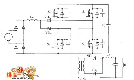 single-stage full-bridge PFC converter circuit
