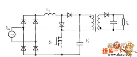 Basic Boost single-stage isolated PFC converter circuit