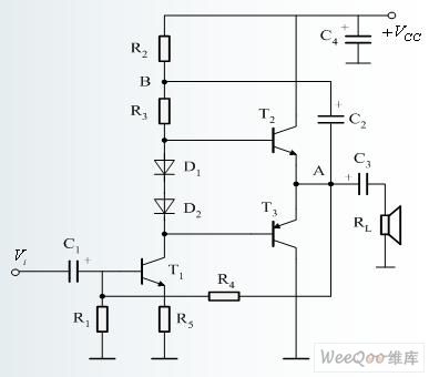 Basic Complementary Symmetry OTL Power Amplifier Circuit