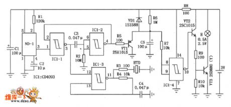 Vehicle vibration alarm circuit