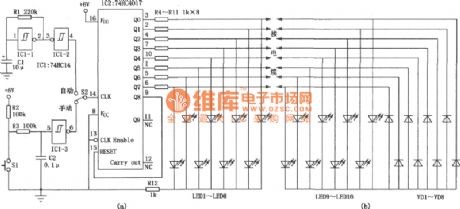 Simplied Cable Quick Test (74HC4017) Circuit Diagram
